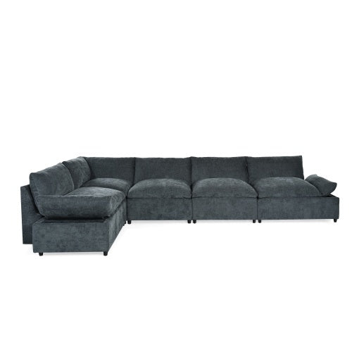 Modular Deep Gray Sectional Sofa