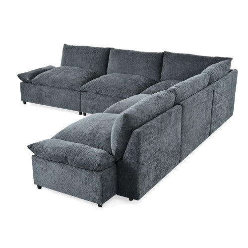 Modular Deep Gray Sectional Sofa