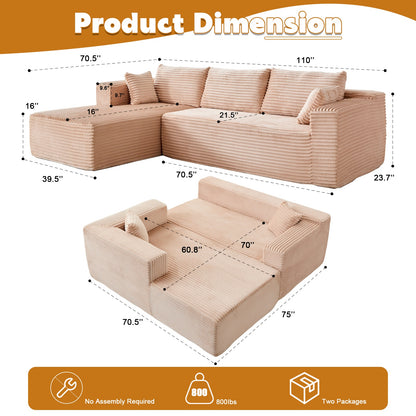 White compression sofa