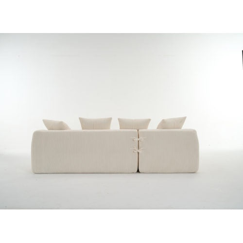 White compression sofa