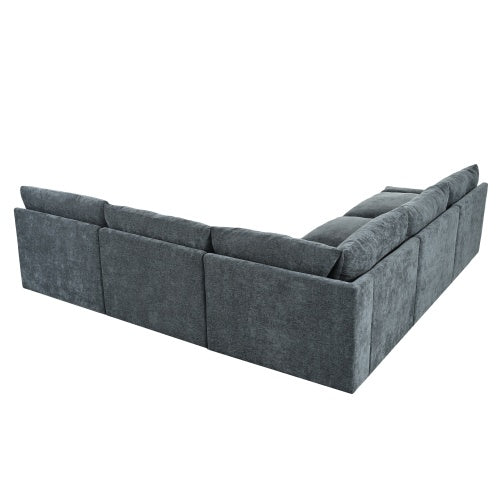 Modular Deep Gray Sectional Sofa