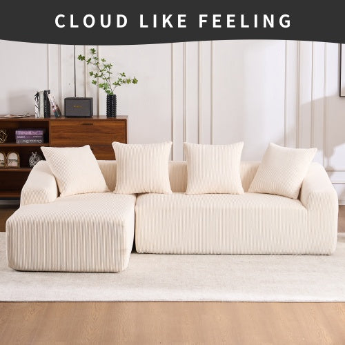 White compression sofa