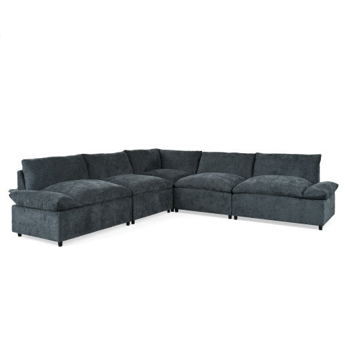 Modular Deep Gray Sectional Sofa