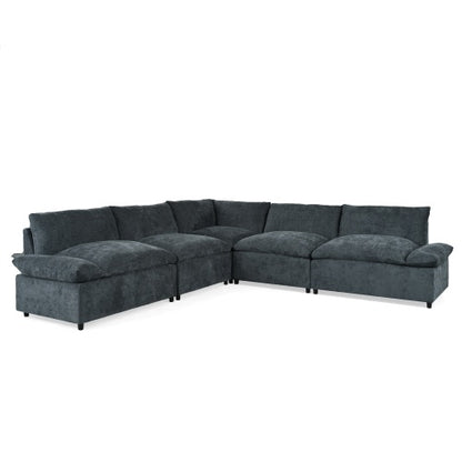 Modular Deep Gray Sectional Sofa