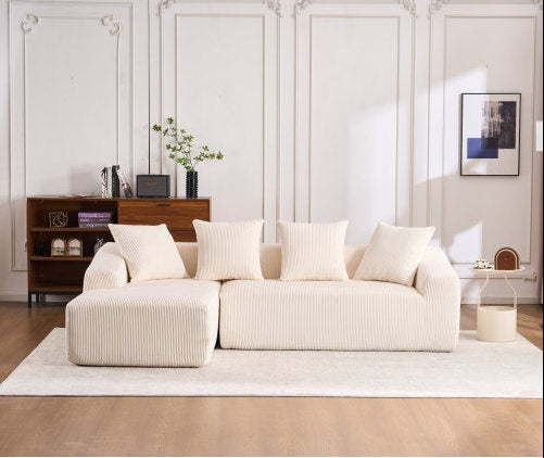 White compression sofa