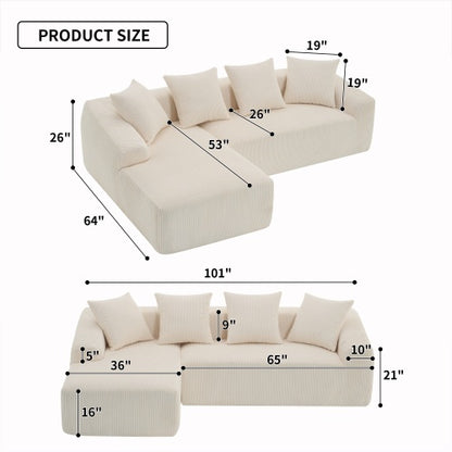 White compression sofa